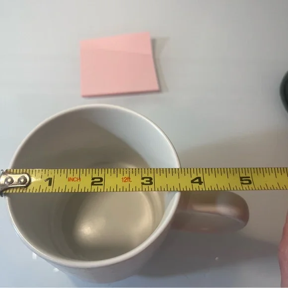 Market Finds White Hobnail Stacking Mugs Set of 4 with Black Metal Storage Stand - Picture 3 of 10